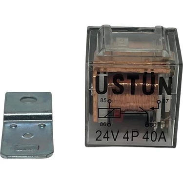 Üstün Mini Röle Şeffaf 24V 4p 40A 87A 4 Terminalli