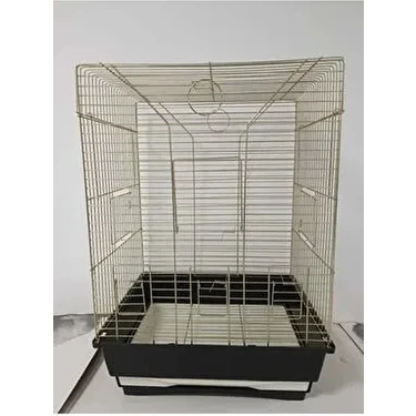 Alican Kafes Alican Muhabbet Kuşu ve Papağan Kafesi 61 x 42 x 32 cm Küçük Kuşlar İçin Dayanıklı