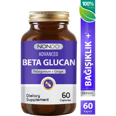 Nondo Beta Glukan 60 Kapsül ( Beta Glucan Reishi Mantarı Afrika Sardunyası Zencefil Çörek Otu