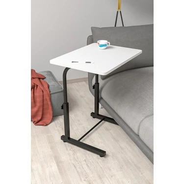 Depolife Yükseklik Ayarlı Laptop Sehpası Kahvaltı Ders Çalışma Bilgisayar Ofis Yemek Çocuk Masası