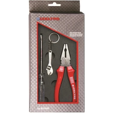 İzeltaş Profesyonel Kalite Pense ve Kontrol Kalemi Seti 160 mm ve 190 mm
