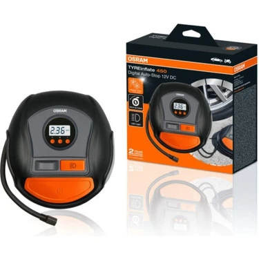 Osram Tyreinflate 450 Lastik Şişirme Kompresörü 10 lt Hava Hacmi 11 bar Basınç 0,32 hp Motor