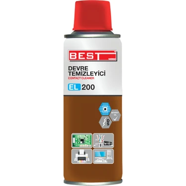 Best EL-200 Yağsız Elektronik Devre Temizleyici Sprey 200 ml Hızlı Uçan Atık Bırakmayan Hassas