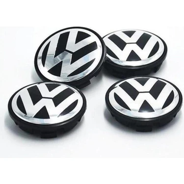 Carmind Krom Görünümlü Jant Göbeği Seti – Volkswagen Passat ve Jetta Uyumlu, 55-65 mm, Kolay