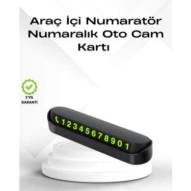 Aesco Mey Ithalat® Fosforlu Işıltı ile Araç Içi Telefon Numaratörü – Güvenli Parkın