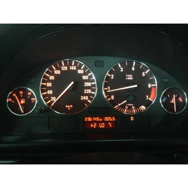 Bmw E39 Krom Gösterge Halkası Bmw 5 Seri E39 Krom Kadran Çerçevesi Seti Bmw Gösterge