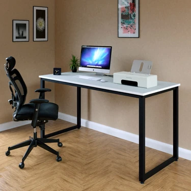 Ceramical MS1 Metal Ayaklı Çalışma Masası - 140cm -