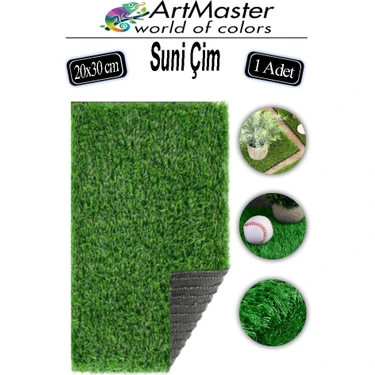 Artlantis Yapay Çim 20X30 cm 1 Adet A4 Boyutunda Dekoratif Maket Çim Yapay Çim Halı Teraryum Suni