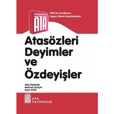 Ata Yayıncılık Atasözleri, Deyimler ve Özdeyişler 2. Sınıf Eğitim Kitabı 336 Sayfa