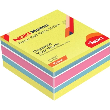 Noki Memo 75X75 Neon Yapışkanlı Küp Blok 450 Sf