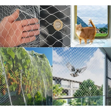 Polatoğlu Tarım 3 x 5 Metre Kuş Filesi, Balkon Filesi, Kedi Filesi, Kuş Önleme Filesi, Kuş Kedi