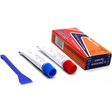 Jalasanj Çelik Yapıştırıcı - Çift Karışımlı Set, Dayanıklı Metal Malzeme, Standart Boyut, Gri,