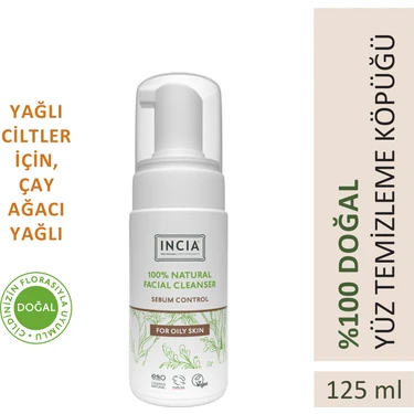 INCIA %100 Doğal İpeksi Yüz Temizleme Köpüğü Makyaj Akne Siyah Nokta Sivilce Yağlı Ciltler Vegan