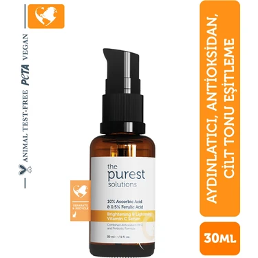The Purest Solutions C Vitamini Aydınlatıcı Ve Ton Eşitleyici Bakım Serumu 30