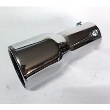Egzozcum 51 Mm. Rüzgar Rüzgar Sesli Antipas Iç Kaplamalı Vidalı Sök/tak Yuvarlak Nikelaj Egzoz