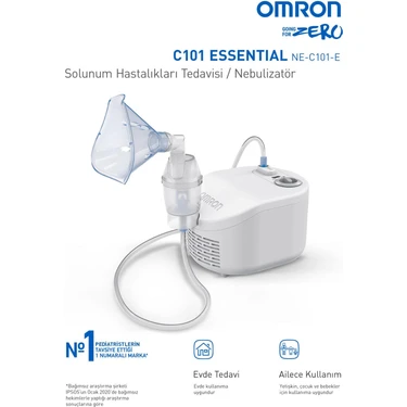 Omron C101 Essential Nebulizatör - Aile için Uygun, Taşınabilir ve Kolay Temizlenebilir, Ev ve