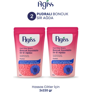 Agiss Boncuk Soyulabilir Inci El Ağdası Hassas Ciltler için Pudralı 220 gr x