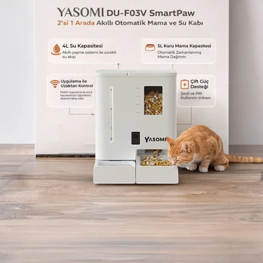Yasomi Du-F03v Smartpaw+ 4l/5l Kapasiteli Şarjlı Akıllı