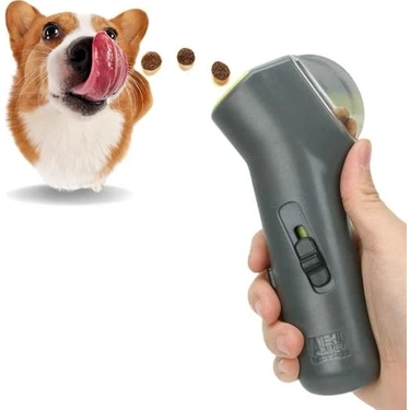 Pileli Store Kedi ve Köpekler Için Hazneli Mama Fırlatma Oyuncağı Yem Atıcı Aparat