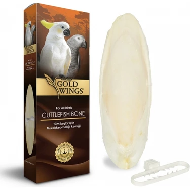 Gold Wings Premium Büyük Boy Mürekkep Balığı Kemiği – Kuşlar için Kalamar Aromalı Kalsiyum