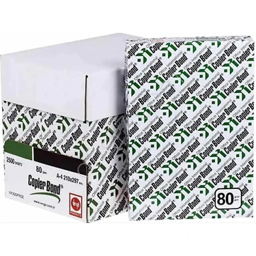 Ve-Ge Copier Bond A4 80 g/m² 2.500 Adet Fotokopi Kağıdı (5'li Paket) Tüm Yazıcıların
