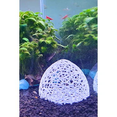 Woof Yavru Karides ve Yavru Balık Mağarası,saklanma Alanı 7X5CM,MOSS Sarılabilir