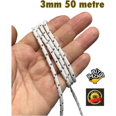3mm 50 Metre Ipek Halat , Iskota Halat , Salıncak Ipi , Bağlama Ipi - Hamak