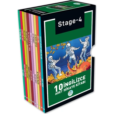 Mavi Çatı Yayınları İngilizce Hikaye Seti Stage 4 – 10 Ciltsiz Normal Boy Kitap, Kolektif