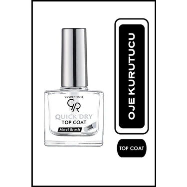 Golden Rose Quick Dry Top Coat - 60 Saniyede Hızlı Kurutucu ve Parlatıcı Oje