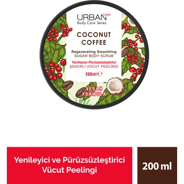 Urban Care Coconut Coffee Yenileyici ve Cilt Pürüzsüzleştirici Vücut Peeling 200