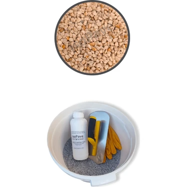 Isopave Bej Taş Halı Kendin Uygula Kiti - Kolay Uygulama Stone Carpet Seti (İç/Dış Mekan