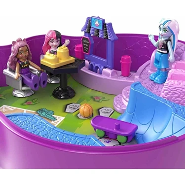 Polly Pocket Monster High Temalı Kompakt Oyun Seti HVV58 Eğlenceli Tasarım ve