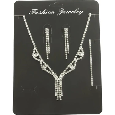 Pileli Store Sallantılı Taşlı Set