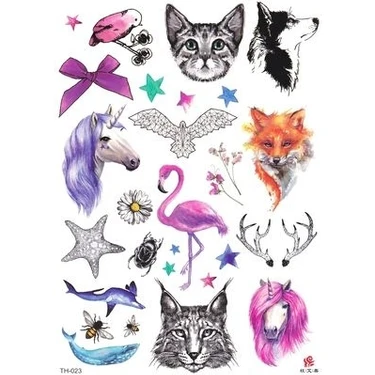 BP Tattoo Karışık Renkli Geçici Çocuk