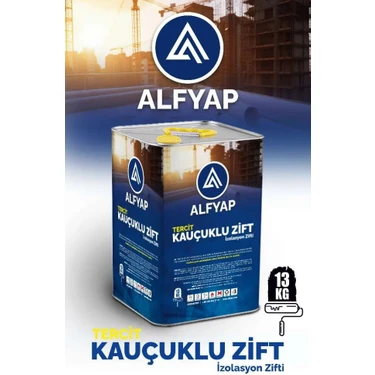 Alfyap Kauçuklu Zift 13 kg Çatı ve Teras Yüzeyleri İçin Kullanıma Hazır İzolasyon