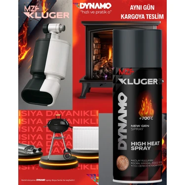Kluger Siyah 700 °c Isıya Dayanıklı Boya(Soba Boyası,mangal , Boyası, Barbekü Boyası,kalerüfer