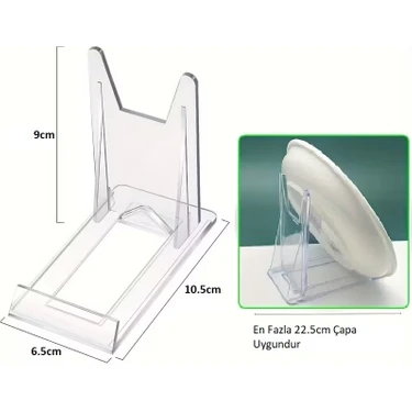 Pleksi Ürün Teşhir Ayağı Sürgülü Stand 105X90X65MM Çerçeve Tabak Telefon Tıraş Makinesi