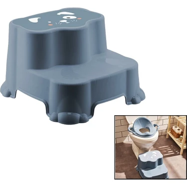 Pileli Store Mavi Katlı Çocuk Basamak Desenli  360 x 346 x 225 mm
