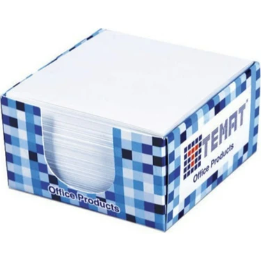 Temat Küp Bloknot Beyaz 8x8 cm 100 Adet Not Kağıdı Ofis Kullanımı