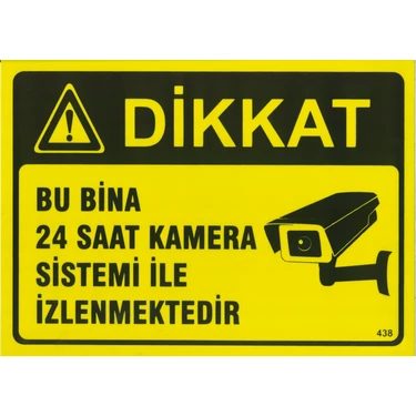 Gündoğdu Bu Bina 24 Saat Kamera İle İzlenmektedir - Pvc Levha - 25 cm X 35