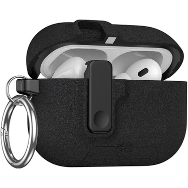 MobaxAksesuar Apple Airpods Pro 1. / 2. Nesil ile Uyumlu Kılıf Standlı Kilitli Tpu Premium Matte