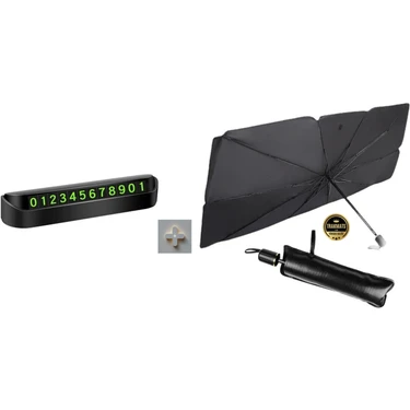 Trakmats Peugeot 3008 Hybrid 2024- 2025 Ön Cam Güneşlik Şemsiye, Oto Park Numaratör Iki Ürün