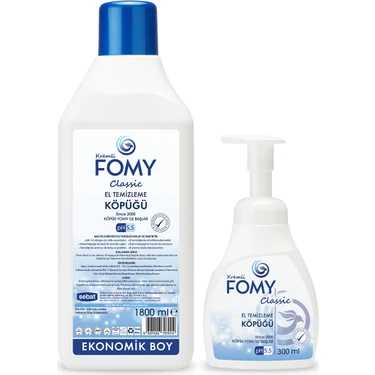 Fomy El Temizlik Köpüğü Seti 300 ml + 1800 ml Ekonomik Kullanım için Dispenser