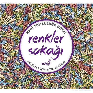 Renkler Sokağı Büyükler İçin Sanatsal ve Detaylı Yetişkin Boyama