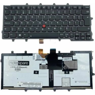 Notespare Lenovo Uyumlu Thinkpad X260 20F5003GTX, X260 20F6003UTX Işıklı Klavye Siyah