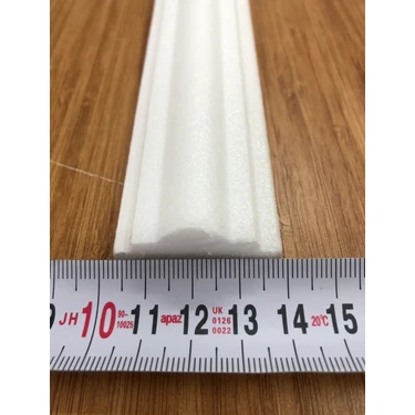 YEDİTEPEOSMANLI 4 cm Genişlik Dekoratif Strafor Köpük Çıta 1 mt Uzunluk Beyaz