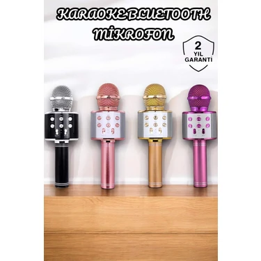 Pileli Store Şarjlı ve Uzun Pil Ömürlü Karaoke Mikrofon USB Bellek Destekli, Profesyonel