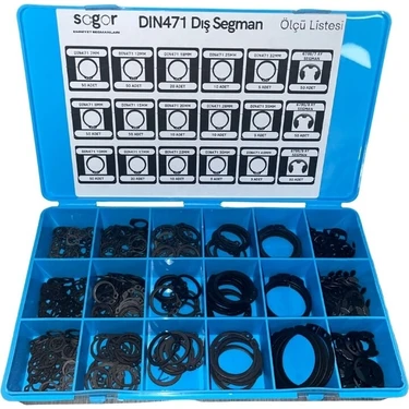 Segor Emniyet Segman Seti Dın 471 Dış Segman Seti 490
