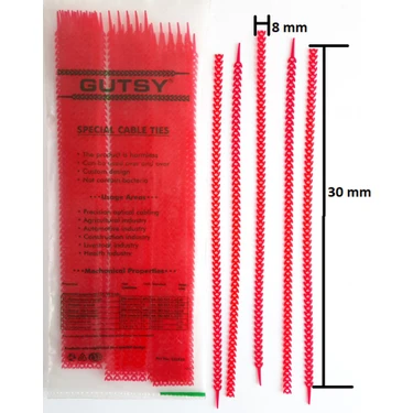 Gutsy CIRT KELEPÇE ELASTOMER ÇOK KULLANIMLI SÖK-TAK KLİPS 100’LÜ PAKET - 30 CM