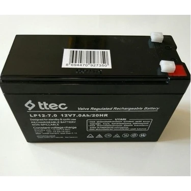 Ttec Çocuk Akülü Araba Için 12V 7AH 12 Volt 7 Amper Çocuk Oyuncak Araba Araç Aküsü Pili